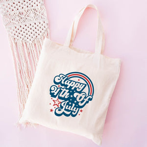 Happy 4th Of July Rainbow Tote