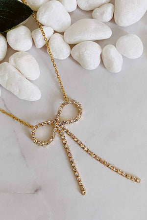 Adorable Shine Bow Necklace