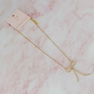 Adorable Shine Bow Necklace