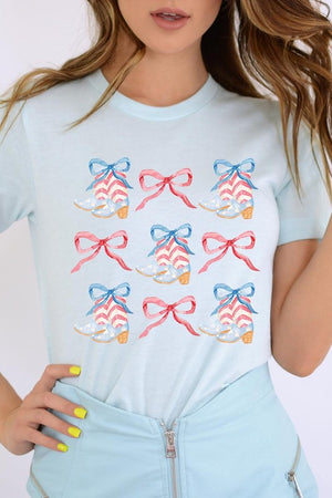 Coquette 4th Of July Patriotic Graphic T Shirts