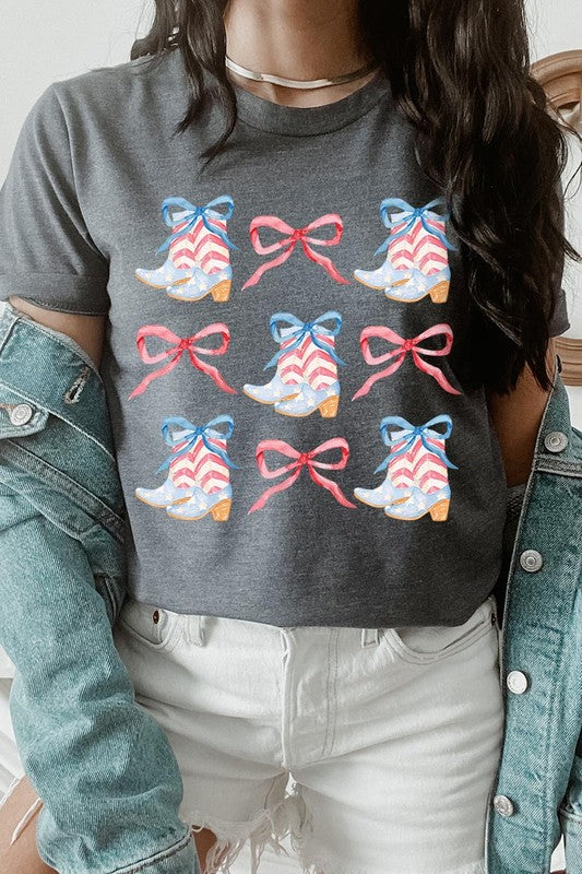 Coquette 4th Of July Patriotic Graphic T Shirts