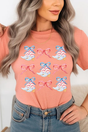 Coquette 4th Of July Patriotic Graphic T Shirts