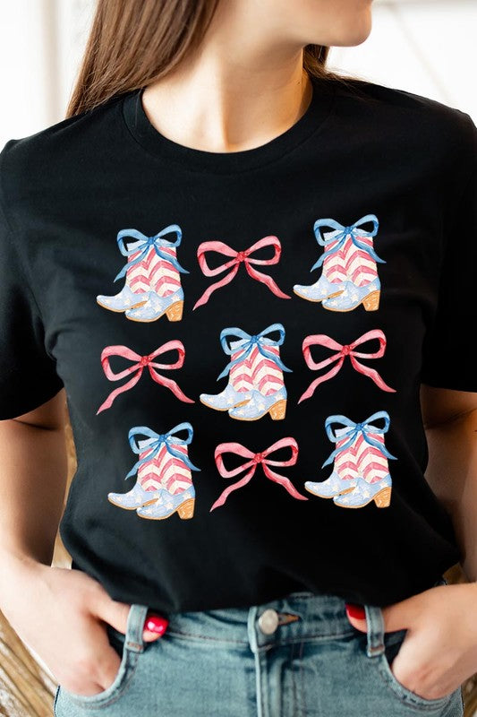 Coquette 4th Of July Patriotic Graphic T Shirts