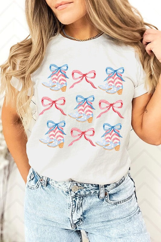 Coquette 4th Of July Patriotic Graphic T Shirts