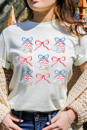 Coquette 4th Of July Patriotic Graphic T Shirts