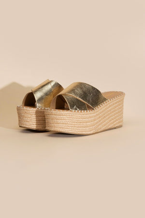 RAFFIA NEON PLATFORM SLIDES