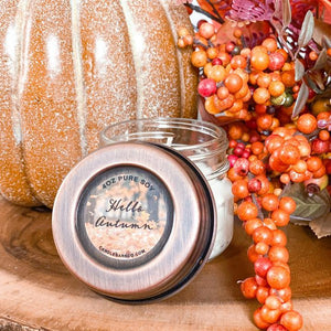 Hello Autumn 4oz Mason Pure Soy Candle