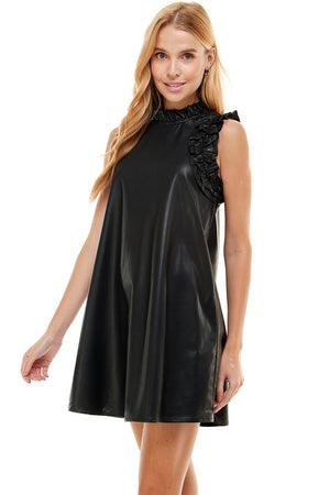 PU High Neck Dress