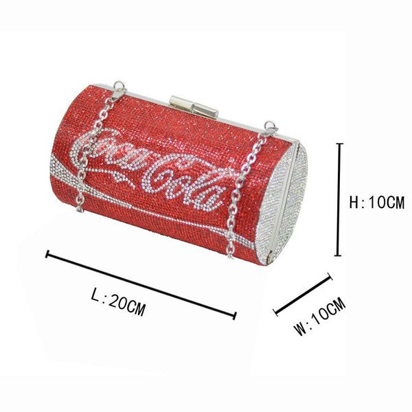 CUTE SPARKLING COCA COLA RHINESTONE BAG