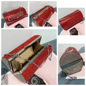 CUTE SPARKLING COCA COLA RHINESTONE BAG