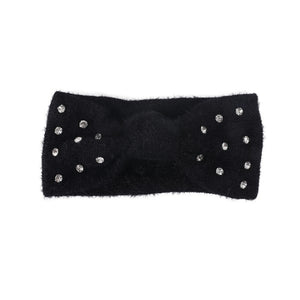 Winter Rhinestone Fuzzy Headband