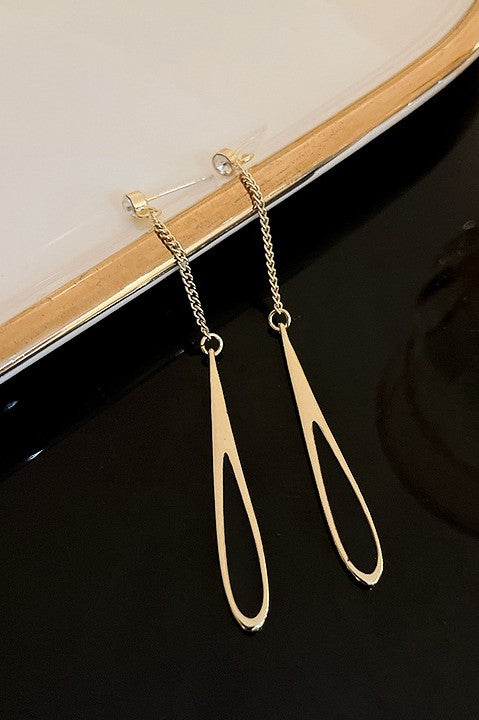 Long chain stud earrings