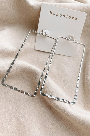 Square Silver Earrings