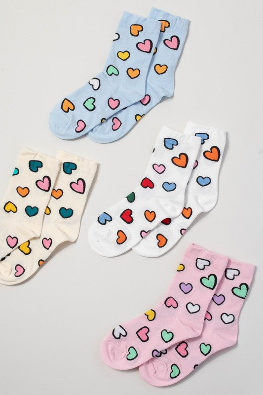 Heart Pattern Socks