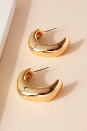 Rounded Open Hoop Earrings