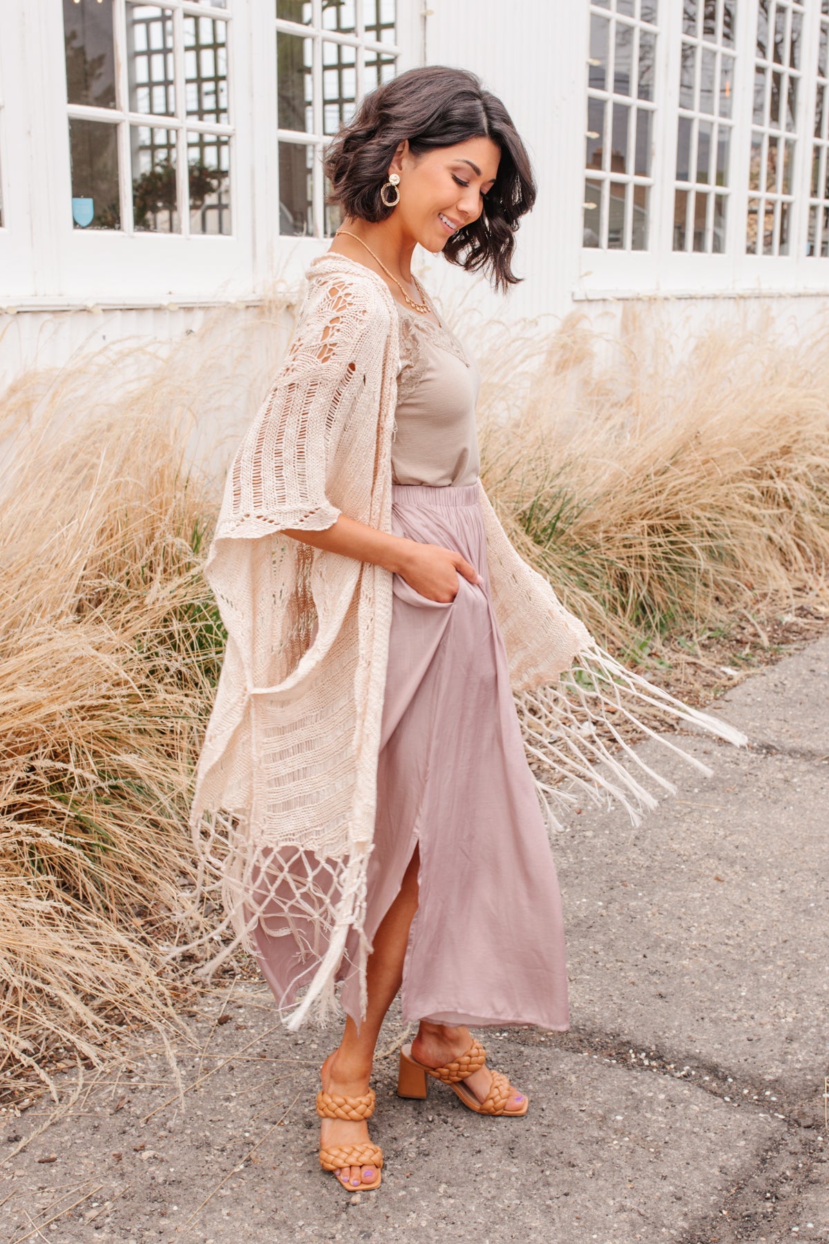 Get Away Maxi Skirt In Mauve