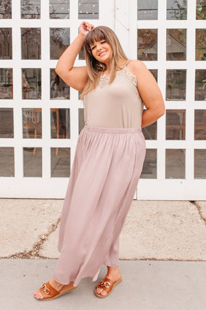 Get Away Maxi Skirt In Mauve