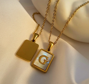 18K Gold Plated Initial Necklace