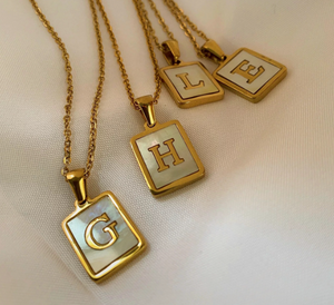 18K Gold Plated Initial Necklace