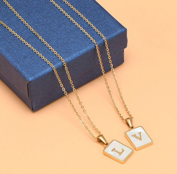 18K Gold Plated Initial Necklace