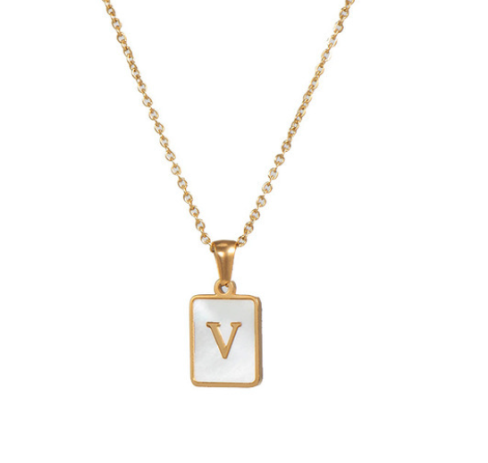 18K Gold Plated Initial Necklace