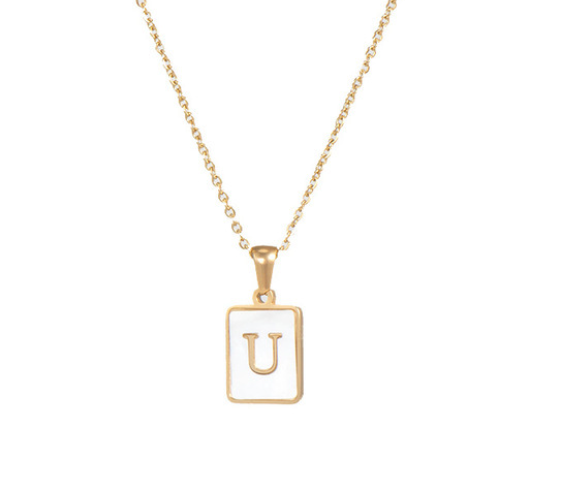 18K Gold Plated Initial Necklace