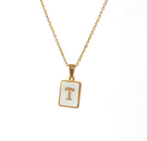 18K Gold Plated Initial Necklace