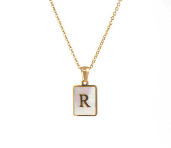 18K Gold Plated Initial Necklace