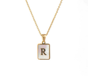 18K Gold Plated Initial Necklace