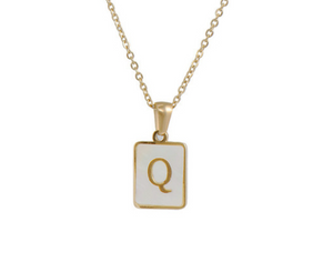 18K Gold Plated Initial Necklace