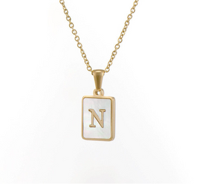 18K Gold Plated Initial Necklace