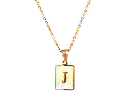 18K Gold Plated Initial Necklace