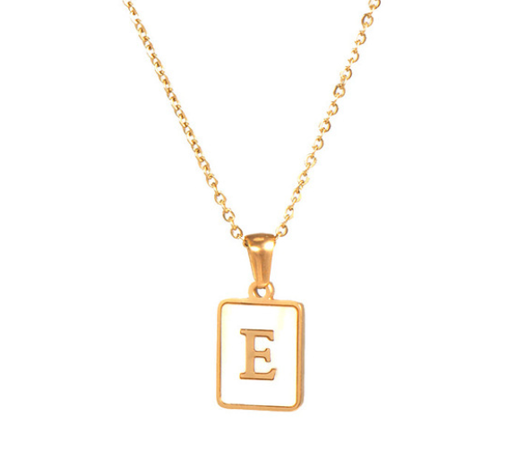 18K Gold Plated Initial Necklace