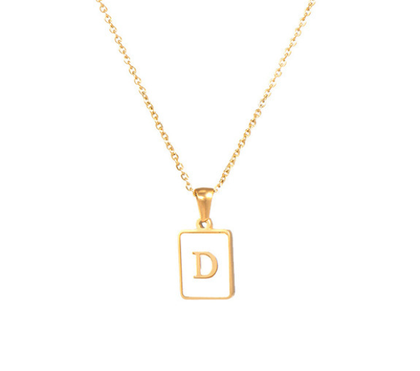 18K Gold Plated Initial Necklace