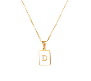 18K Gold Plated Initial Necklace