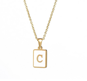 18K Gold Plated Initial Necklace