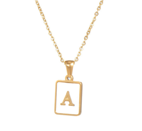 18K Gold Plated Initial Necklace