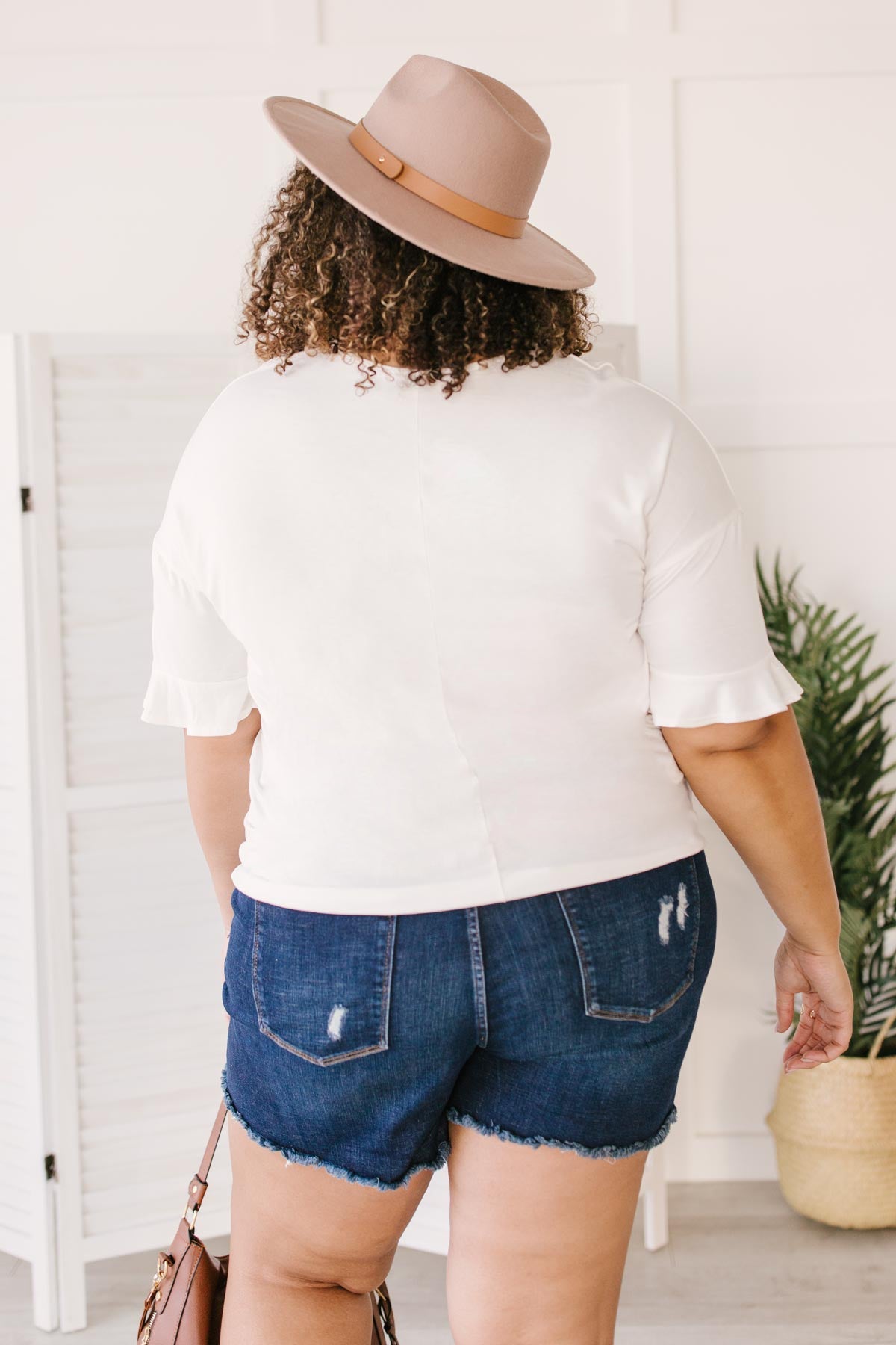 Unique Neckline Top in Ivory