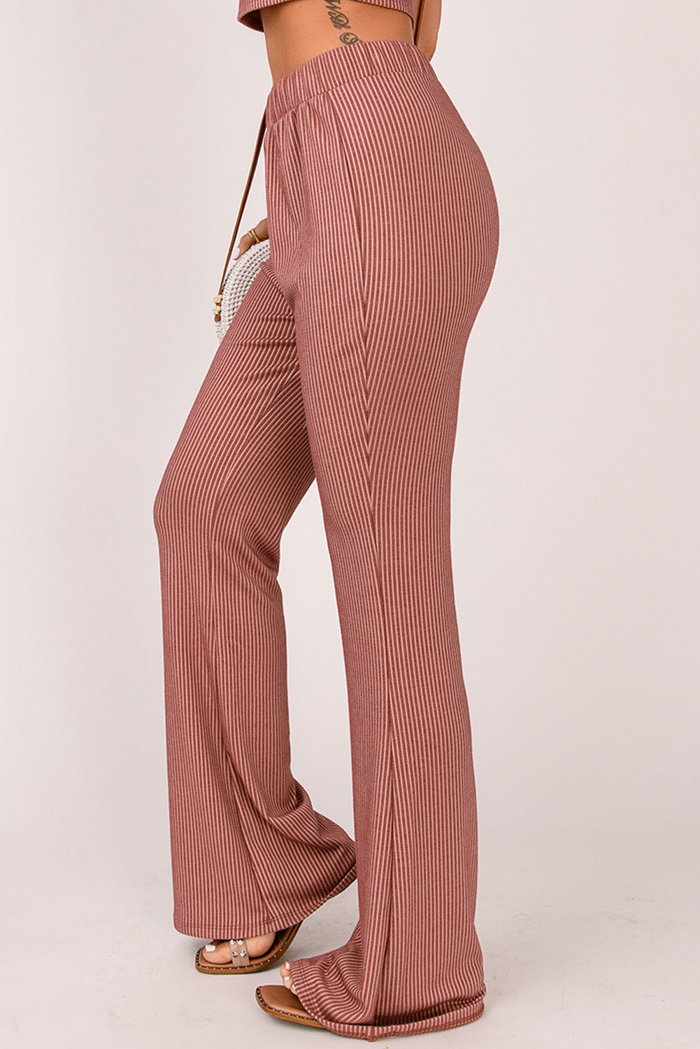 Pinstripe Wide Leg Pants