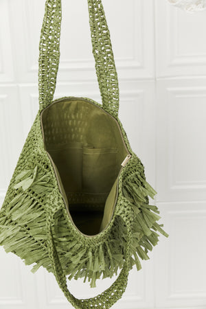 Fringe Straw Tote Bag