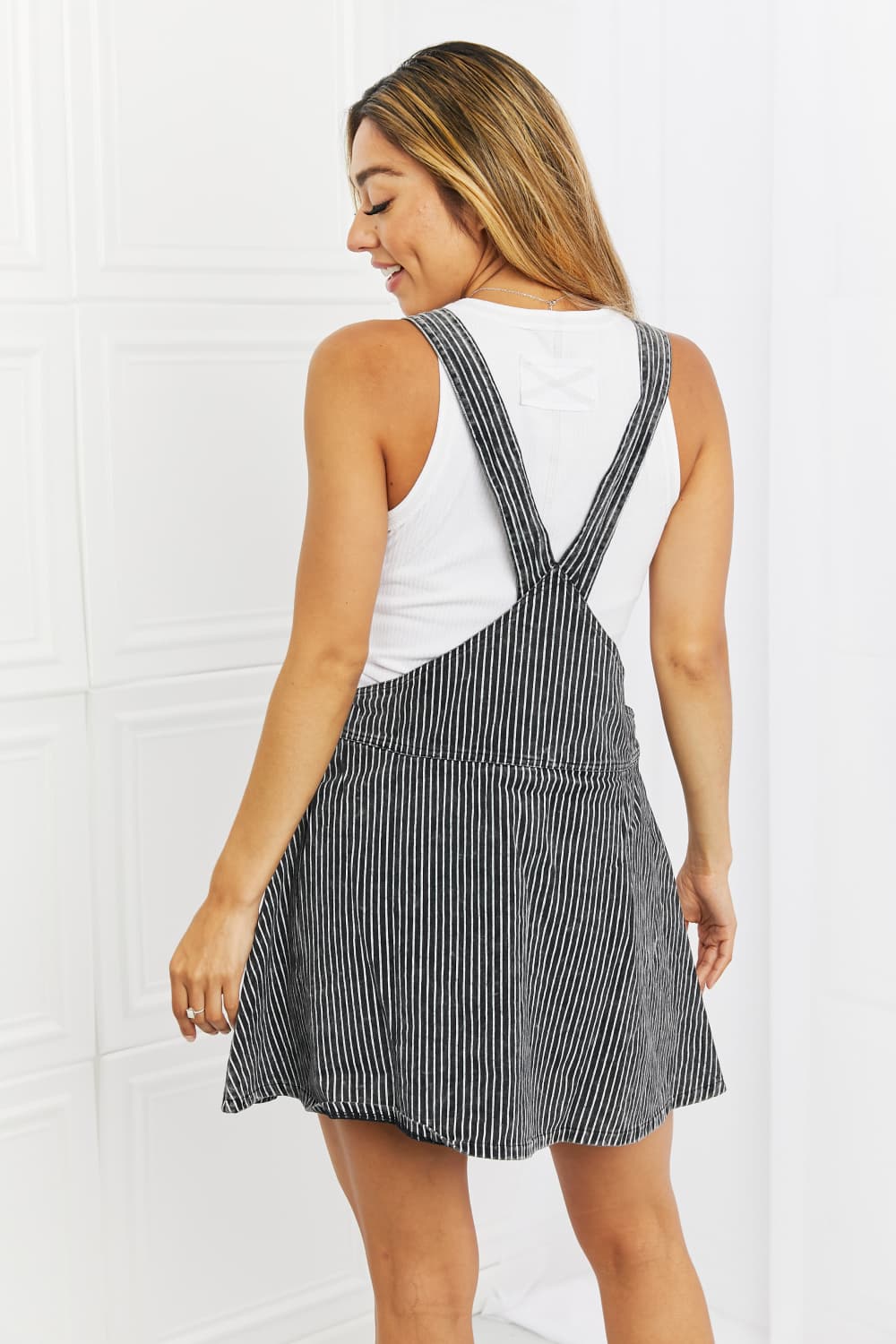 Full Size Overall Dress in Black